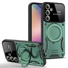For Samsung Galaxy A54 5G Large Window MagSafe Holder Phone Case(Green) - 1
