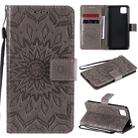 For Huawei Y5p/Honor 9S Embossed Sunflower Pattern Horizontal Flip PU Leather Case with Holder & Card Slots & Wallet & Lanyard(Gray) - 1