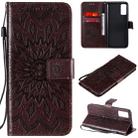 For Huawei Honor Play 4T Pro Embossed Sunflower Pattern Horizontal Flip PU Leather Case with Holder & Card Slots & Wallet & Lanyard(Brown) - 1