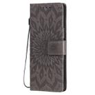 For Sony Xperia L4 Embossed Sunflower Pattern Horizontal Flip PU Leather Case with Holder & Card Slots & Wallet & Lanyard(Gray) - 3