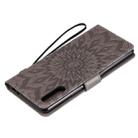 For Sony Xperia L4 Embossed Sunflower Pattern Horizontal Flip PU Leather Case with Holder & Card Slots & Wallet & Lanyard(Gray) - 9