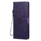 For Sony Xperia 10 II Embossed Sunflower Pattern Horizontal Flip PU Leather Case with Holder & Card Slots & Wallet & Lanyard(Purple) - 3