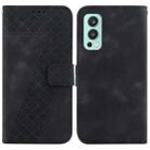 For OnePlus Nord 2 5G Seven-shaped Embossed Leather Phone Case(Black) - 1