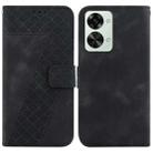 For OnePlus Nord 2T Seven-shaped Embossed Leather Phone Case(Black) - 1