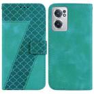 For OnePlus Nord CE 2 5G 7-shaped Embossed Leather Phone Case(Green) - 1