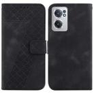 For OnePlus Nord CE 2 5G Seven-shaped Embossed Leather Phone Case(Black) - 1