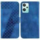 For OnePlus Nord CE 2 Lite 5G 7-shaped Embossed Leather Phone Case(Blue) - 1