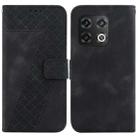 For OnePlus 10 Pro 5G Seven-shaped Embossed Leather Phone Case(Black) - 1