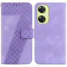 For OnePlus Nord CE 3 Lite/Nord N30 7-shaped Embossed Leather Phone Case(Purple) - 1