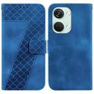 For OnePlus Nord 3 Seven-shaped Embossed Leather Phone Case(Blue) - 1