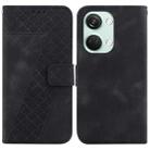 For OnePlus Nord 3 Seven-shaped Embossed Leather Phone Case(Black) - 1