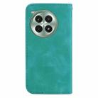 For OnePlus Ace 3 Pro Seven-shaped Embossed Leather Phone Case(Green) - 3