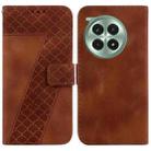 For OnePlus Ace 3 Pro Seven-shaped Embossed Leather Phone Case(Brown) - 1