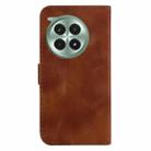 For OnePlus Ace 3 Pro Seven-shaped Embossed Leather Phone Case(Brown) - 3