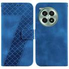 For OnePlus Ace 3 Pro Seven-shaped Embossed Leather Phone Case(Blue) - 1
