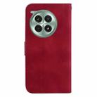 For OnePlus Ace 3 Pro Seven-shaped Embossed Leather Phone Case(Red) - 3