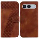 For OnePlus Nord 4 Seven-shaped Embossed Leather Phone Case(Brown) - 1