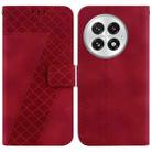 For OnePlus 13 Seven-shaped Embossed Leather Phone Case(Red) - 1