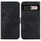 For Google Pixel 7 5G 7-shaped Embossed Leather Phone Case(Black) - 1