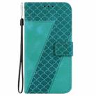 For Google Pixel 9a Seven-shaped Embossed Leather Phone Case(Green) - 3