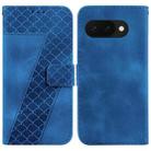 For Google Pixel 9a Seven-shaped Embossed Leather Phone Case(Blue) - 1