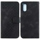 For Sony Xperia 5 V 7-shaped Embossed Leather Phone Case(Black) - 1