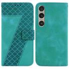 For Sony Xperia 1 VI 7-shaped Embossed Leather Phone Case(Green) - 1