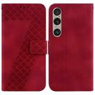 For Sony Xperia 1 VI 7-shaped Embossed Leather Phone Case(Red) - 1