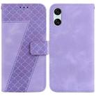 For Sony Xperia 5 VI 7-shaped Embossed Leather Phone Case(Purple) - 1