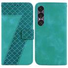 For Sony Xperia 1 VII Seven-shaped Embossed Leather Phone Case(Green) - 1