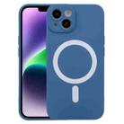 For iPhone 15 Plus Liquid Silicone Magsafe Phone Case(Blue) - 1