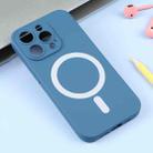 For iPhone 16 Pro Max Liquid Silicone Magsafe Phone Case(Blue) - 2