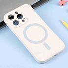 For iPhone 16 Pro Max Liquid Silicone Magsafe Phone Case(White) - 2