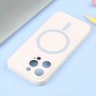 For iPhone 16 Pro Max Liquid Silicone Magsafe Phone Case(White) - 3