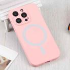 For iPhone 16 Pro Liquid Silicone Magsafe Phone Case(Pink) - 2