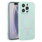 For iPhone 16 Pro Liquid Silicone Magsafe Phone Case(Light Cyan) - 1