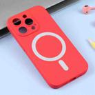 For iPhone 16 Plus Liquid Silicone Magsafe Phone Case(Red) - 2