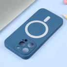 For iPhone 16 Liquid Silicone Magsafe Phone Case(Blue) - 3