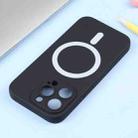 For iPhone 16 Liquid Silicone Magsafe Phone Case(Black) - 3