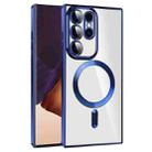 For Samsung Galaxy Note20 Ultra CD Texture Plating TPU MagSafe Phone Case with Lens Film(Royal Blue) - 1