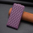 For Google Pixel 7a Diamond Lattice Vertical Flip Leather Phone Case(Dark Purple) - 2