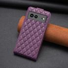 For Google Pixel 7a Diamond Lattice Vertical Flip Leather Phone Case(Dark Purple) - 3