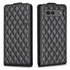 For Google Pixel 7a Diamond Lattice Vertical Flip Leather Phone Case(Black) - 1
