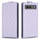 For Google Pixel 7a Diamond Lattice Vertical Flip Leather Phone Case(Purple) - 1