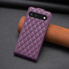 For Google Pixel 7 Diamond Lattice Vertical Flip Leather Phone Case(Dark Purple) - 3