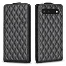 For Google Pixel 7 Diamond Lattice Vertical Flip Leather Phone Case(Black) - 1