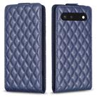 For Google Pixel 7 Diamond Lattice Vertical Flip Leather Phone Case(Blue) - 1