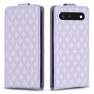 For Google Pixel 7 Diamond Lattice Vertical Flip Leather Phone Case(Purple) - 1