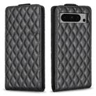 For Google Pixel 8 Pro Diamond Lattice Vertical Flip Leather Phone Case(Black) - 1