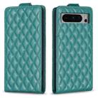 For Google Pixel 8 Pro Diamond Lattice Vertical Flip Leather Phone Case(Green) - 1